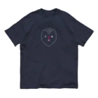エダマメトイチ雑貨店のface-rose white オーガニックコットンTシャツ