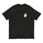 てら ねこグッズの自慢げなおばけ。　ワンポイント Organic Cotton T-Shirt