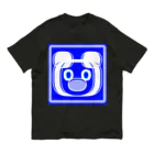 ✨🌈✨ユラクラカン🇯🇵 ✨🌈✨の🌈ʕ•ᴥ•ʔ KUMAZUKIN 🌈ʕ•ᴥ•ʔ 青空ブルーバージョン  オーガニックコットンTシャツ