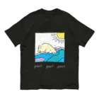 Futakawa Mayuのグッズショップのpool シロクマ 白文字 Organic Cotton T-Shirt