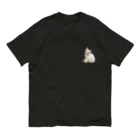 ♀の白猫ぽっけちゃん オーガニックコットンTシャツ