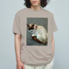 空屋　sorayakusakaの201408161744000　焦げ目の猫 Organic Cotton T-Shirt