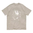 hilo tomula トムラ ヒロのSuper Positive  White オーガニックコットンTシャツ