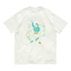 hilo tomula トムラ ヒロのSuper Positive Green Orange オーガニックコットンTシャツ