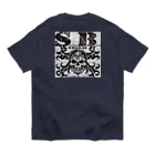 Ａ’ｚｗｏｒｋＳのSKULL&BONE TRIBAL GRUNGE BLK ON CONCRETE Organic Cotton T-Shirt