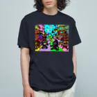 Ａ’ｚｗｏｒｋＳの宇宙人類皆兄弟 HORIZONTAL オーガニックコットンTシャツ