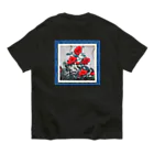 IREのブルー薔薇 オーガニックコットンTシャツ