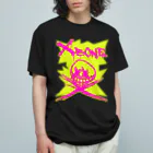 Ａ’ｚｗｏｒｋＳのRAKUGAKIXBONE PNKonYEL NEON オーガニックコットンTシャツ