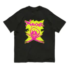 Ａ’ｚｗｏｒｋＳのRAKUGAKIXBONE PNKonYEL NEON オーガニックコットンTシャツ