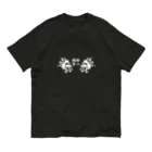 NEOJAPANESESTYLE                               の白ロゴツインスカル オーガニックコットンTシャツ