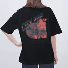 ダメうさリーモの桜舞い散るレコード Oversized T-Shirt