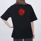 白無垢の人の✿紅色の四葩✿ オーバーサイズTシャツ