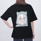 嶺巴@Twitchの嶺巴猫耳フード(背面) オーバーサイズTシャツ