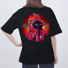 FuchsiaArtのBurning Meow オーバーサイズTシャツ