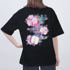 綾錦工房 りこりすの三味線 -雪月花- 【桜】 オーバーサイズTシャツ