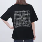 無色研究所の【非国民的】重字（白線） オーバーサイズTシャツ