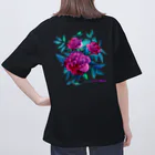 翠色の眼鏡の芍薬 Oversized T-Shirt