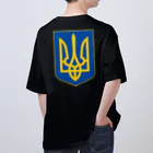独立社PR,LLCのウクライナ応援 Save Ukraine 徹底抗戦 オーバーサイズTシャツ