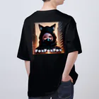 逆襲のきゃ！のFoxちゃん（仮）『背面：イラスト　前面：ロゴ』 Oversized T-Shirt