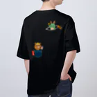 Siderunの館 B2の【バックプリント】龍神さんと卵かけグマ Oversized T-Shirt