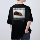 Let's go vegan!のTerrified Oversized T-Shirt