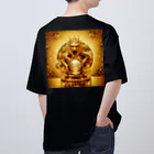 【金龍】Kinryuの【金運爆上げ】金龍守護神グッズ_001 オーバーサイズTシャツ