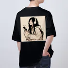 amechan0811のThe girl who listens to music2 オーバーサイズTシャツ