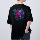 翠色の眼鏡の芍薬 Oversized T-Shirt