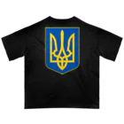 独立社PR,LLCのウクライナ応援 Save Ukraine 徹底抗戦 オーバーサイズTシャツ