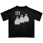 PGcafe-ペンギンカフェ-のホットケーキ三兄弟ペンギン オーバーサイズTシャツ