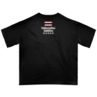 NO MUAY THAI NO LIFE🇹🇭ノームエタイノーライフ🥊のノームエタイノーライフ (後ろタイ国旗とタイ語)白文字 Oversized T-Shirt
