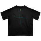 Earth’s Navel Ley LineのEarth's Navel Ley Line (Black) オーバーサイズTシャツ