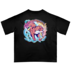 カワウソとフルーツの𝙎𝙩𝙧𝙚𝙚𝙩 𝙆𝙖𝙬𝙖𝙪𝙨𝙤 - 𝙎𝙥𝙡𝙖𝙨𝙝 - Oversized T-Shirt