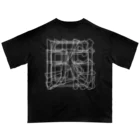 無色研究所の【非国民的】重字（白線） オーバーサイズTシャツ