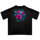 翠色の眼鏡の芍薬 Oversized T-Shirt