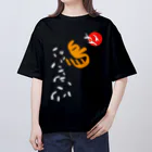 Siderunの館 B2の和デザインな烏(白) オーバーサイズTシャツ