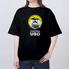 カワウソとフルーツのUSO（白文字） オーバーサイズTシャツ