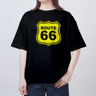 アロハスタイルハワイのU.S. Route 66  ルート66　イエロー オーバーサイズTシャツ