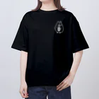 けちゃっぷごはんのお店のもぐもぐハムちゃん【白抜き】 Oversized T-Shirt