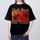 アージーのサウスビーチ マイアミ フロリダ オーバーサイズTシャツ