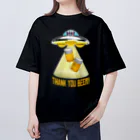 LONESOME TYPE ススのビール泥棒👽🍻👽（飲酒運転ダメ。ゼッタイ。） Oversized T-Shirt