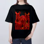 MiYoKa-BISHのRed Zebra by MiYoKa-BISH Oversized T-Shirt
