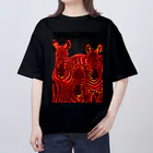 MiYoKa-BISHのRed Zebra by MiYoKa-BISH オーバーサイズTシャツ