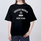 kg_shopのONSEN MANIA (ホワイト) オーバーサイズTシャツ