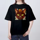 トロ箱戦隊本部の甘党宣言 黒猫さん オーバーサイズTシャツ