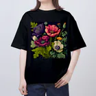 botanicalartAIのアネモネのボカニカルアートイラスト オーバーサイズTシャツ