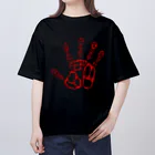 Redtail NFTart projectのハンドフェイス01 オーバーサイズTシャツ