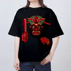 Hanto dotの閻魔大王のドット絵　喝！ オーバーサイズTシャツ