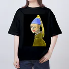 Genart0717のGirl with a pearl earring　フェルメールの真珠の耳飾りの少女 オーバーサイズTシャツ