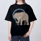 LalaHangeulのアフリカゾウさん　ハングルバージョン Oversized T-Shirt